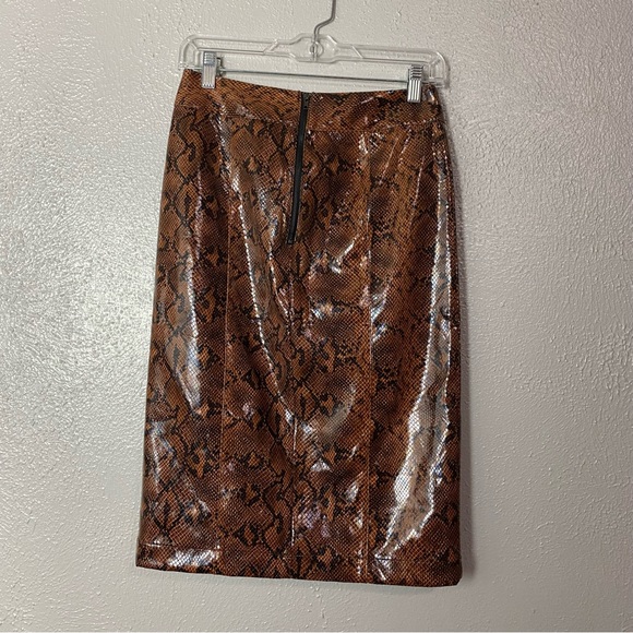 NEW Express X Negin Mirsalehi #16 Snake Print Slit Skirt - Picture 4 of 6